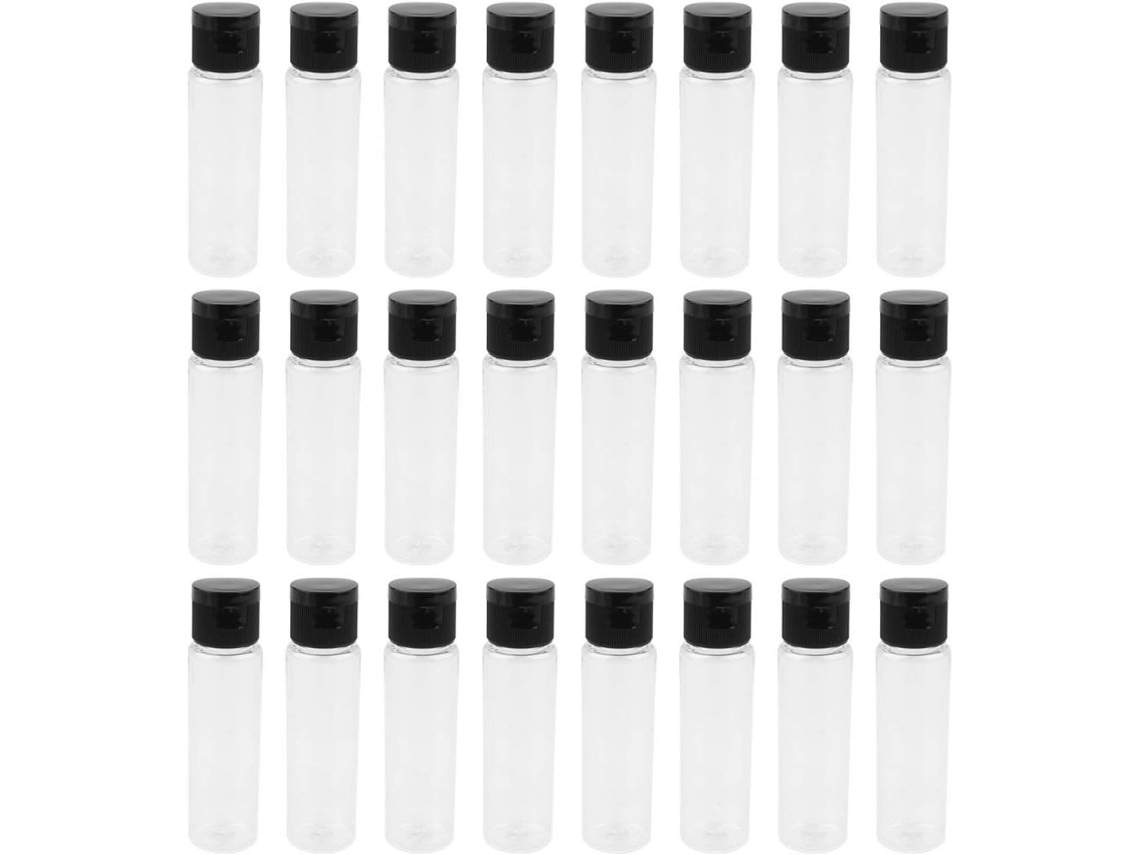 Botellas Transparentes De 24 Piezas Con Tapas, Botellas Multifuncionales Recargables Para El Cuidado