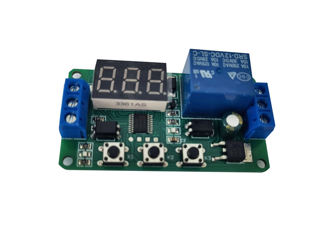 Módulo De Relé Temporizador Digital De Retardo Automático De 12 V Con Pantalla Led.