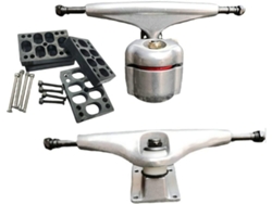 Patineta Land Surf Para S6 Spring Red Brucke Skate Con Juntas Plateadas