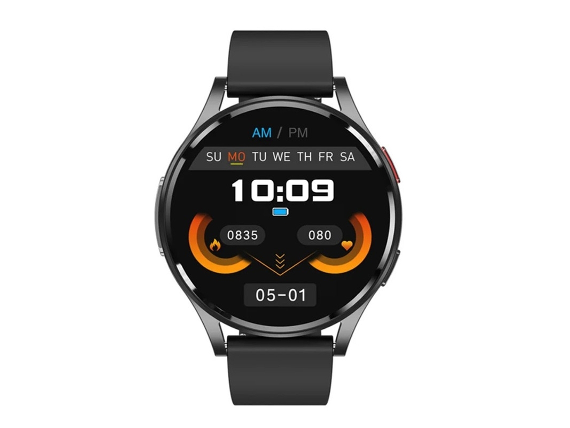 Reloj inteligente con llamadas Bluetooth, reproducción de música, notificaciones y monitorización de ECG, color negro. Bestvite