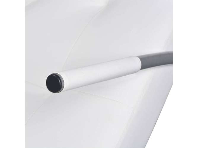 Chaise Longue blanca VIDAXL almohada cuero artificial