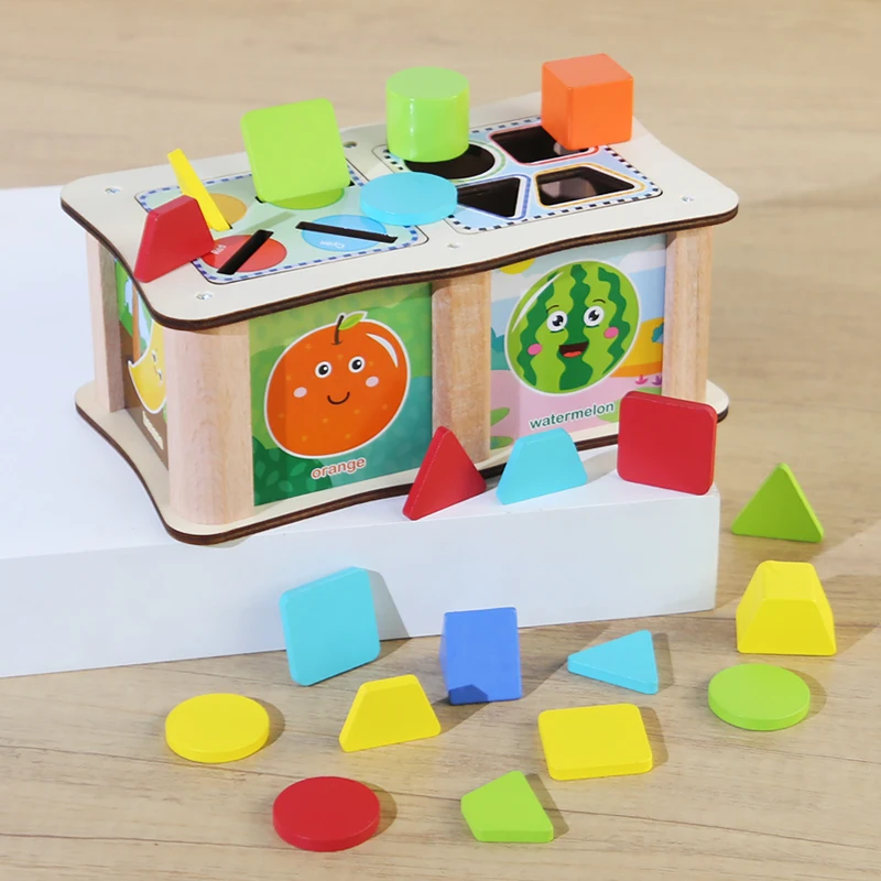 Montessori Color Shapes Sorting Box Juguetes De Madera Color Shapes Sorting Juguetes Educativos Preescolares
