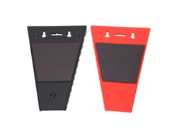Organizador Magnético De Llaves De 2 Piezas Con 24 Ranuras Móviles, Soporte De Abs, Rojo/negro
