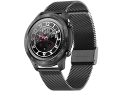 Reloj inteligente redondo para hombre, resistente al agua IP68, con podómetro y monitor de ritmo cardíaco, compatible con iOS y Android Yizhood (negro)