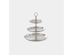 Etagere De 3 Niveles Para Tartas Y Dulces - Soporte De Exposición En Acero Inoxidable - Plateado
