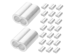 50 Piezas De Manguitos De Crimpado De Aluminio Para Cables, Tapas De Extremo De Crimpado De Cables Metálicos