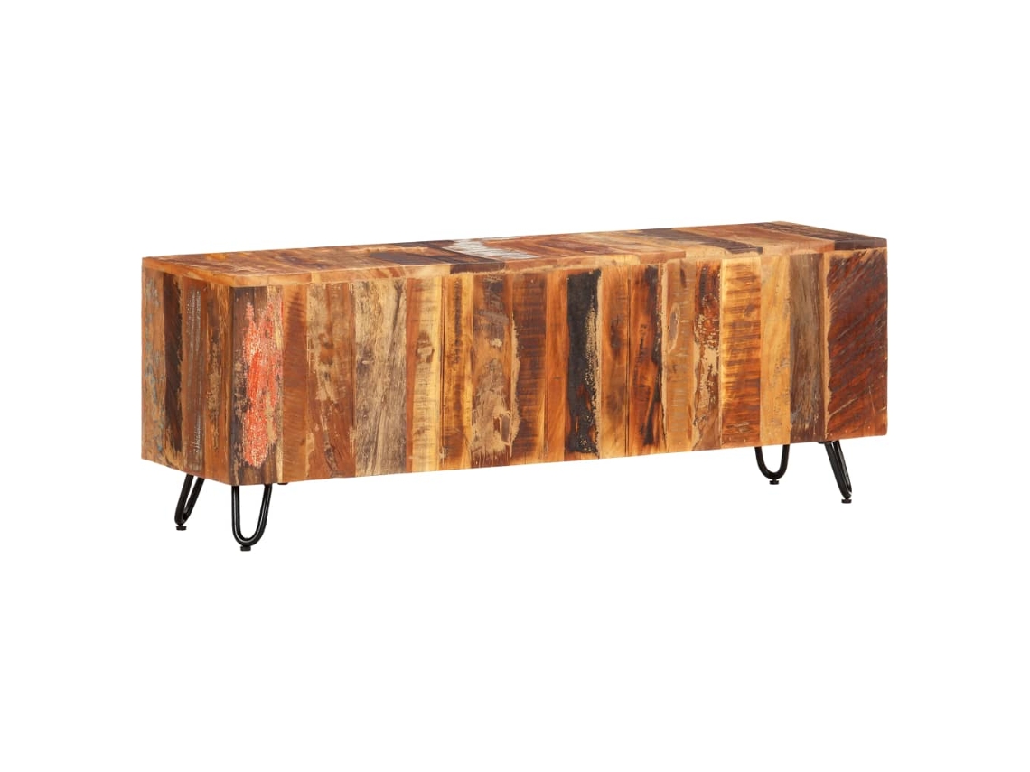 Mueble de Armario Tv 110X30X40 Cm Madera Recuperada Maciza