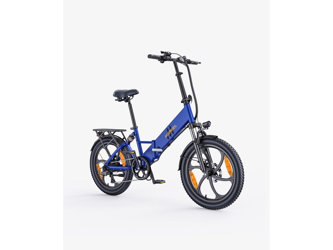 Bicicleta elétrica Dobrável Hillmiles Mile 2 para adultos, 250 W, 36 V 13 Ah, pneus longos de 20 polegadas, 100 km, tração hidráulica.