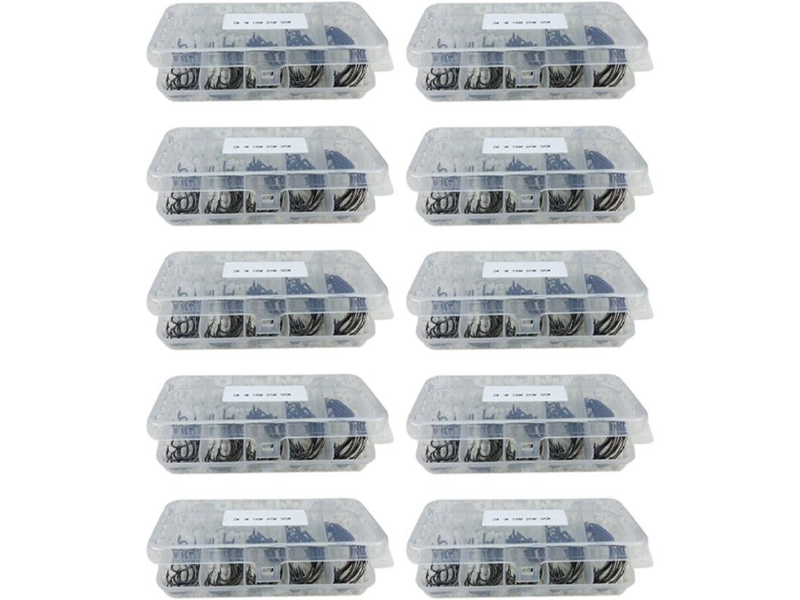 Caja de acero para cebo con 510 anzuelos altos SFUSHOS