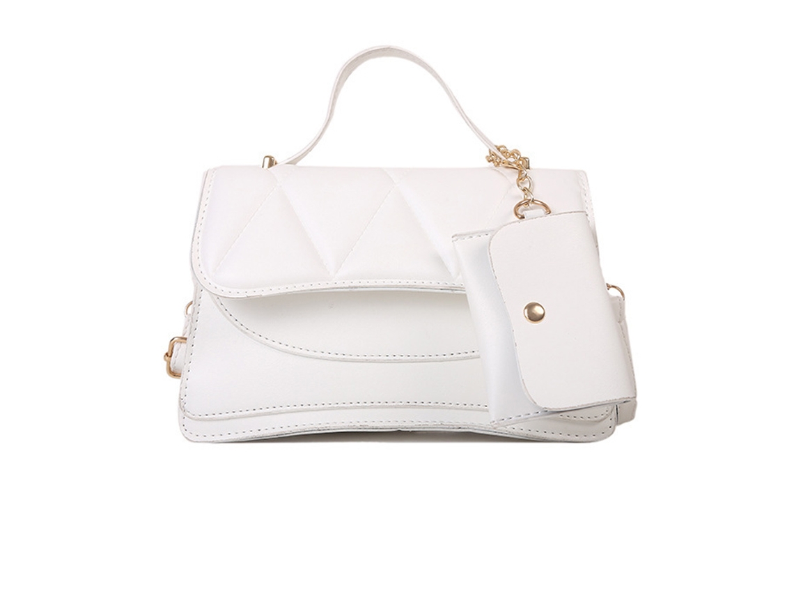 Nécessaire Resistente De Mujer Bolsito Pequeño Duradero Simple Blanco (para Adultos)