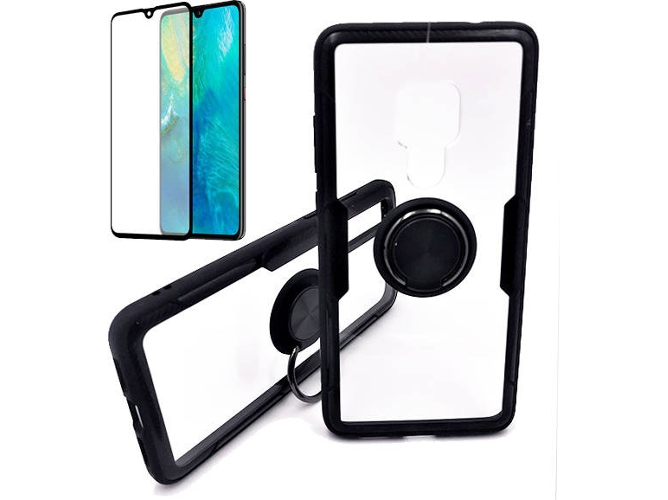 Kit Carcasa y Protector Cristal 5D Huawei Mate 20 Clear Armor Transparente