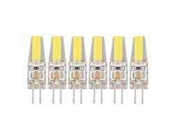 Rebe-6 Piezas Bombilla Led G4 6w 500lm Cob Silicona Ahorro Energía Para Lámpara Techo Pared Mesa 220v