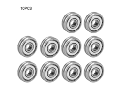 2026velora-10 Piezas Rodamiento De Bola Con Ranura V V624zz Acero 3*13*6mm Polea Para Rails De 90°