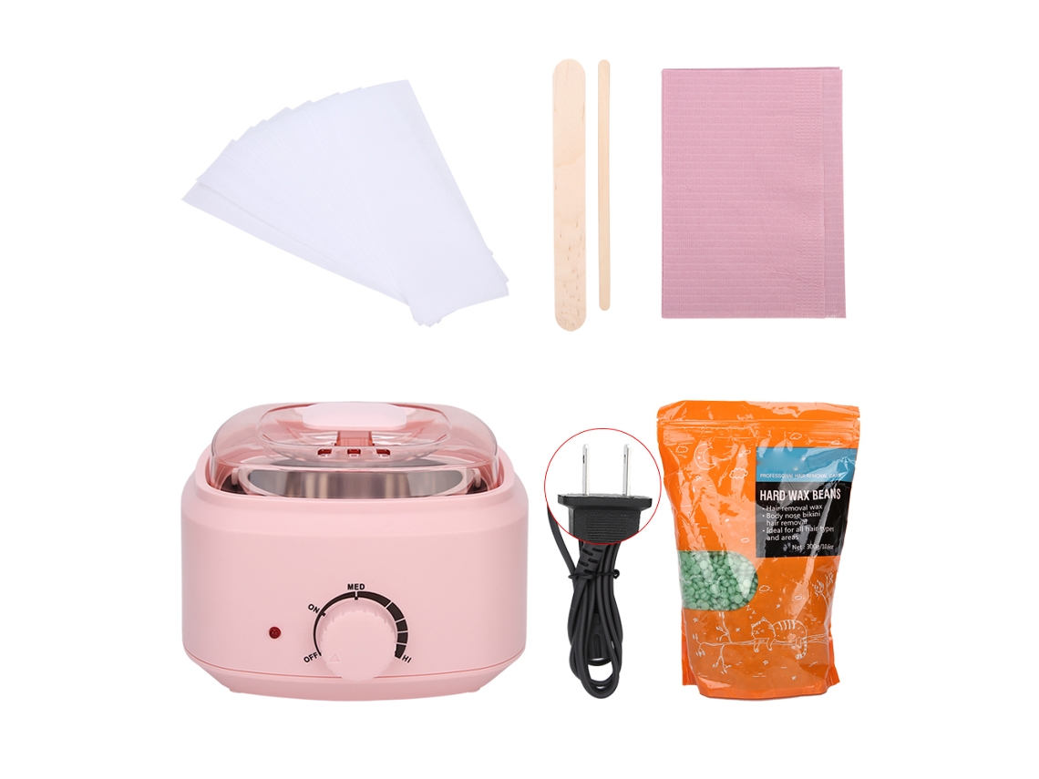 Calefactor De Cera Depilatoria 600g Frijoles De Cera Kit Profesional Máquina Depilatoria Plug Us 110v