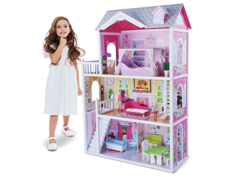 Casita de Muñecas de Madera ARIA con Accesorios de MONI