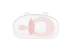 Cepillo De Dientes De Silicona Para Chupete De Bebé Con Limpieza 360° Y Masaje De Encías - Rosa