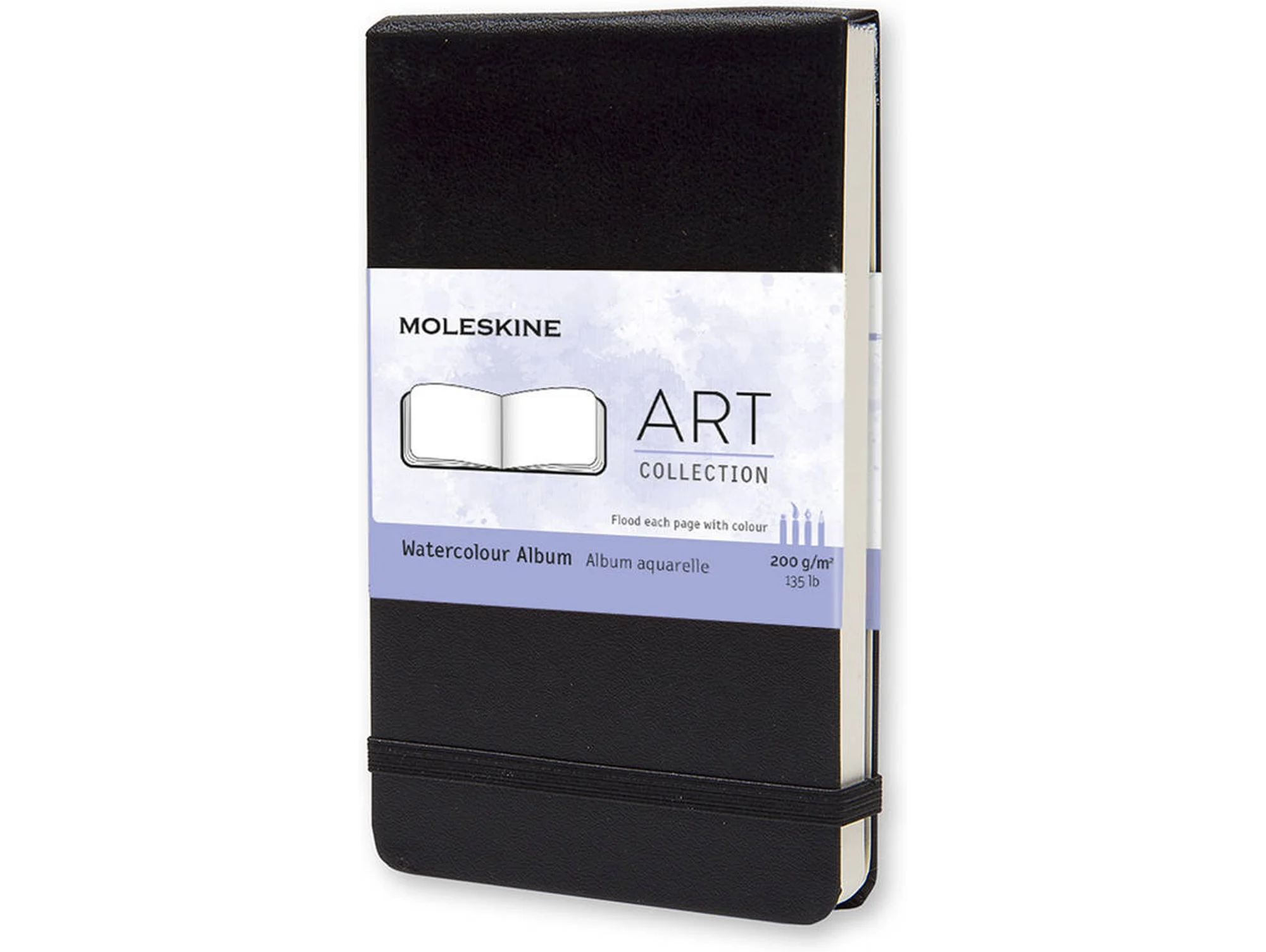 Bloc de Notas MOLESKINE Watercolour Negro (Liso)