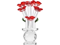 Elegante y delicada figura roja, adorno artístico, refinada decoración de interiores, flor rosa, GOKOCO