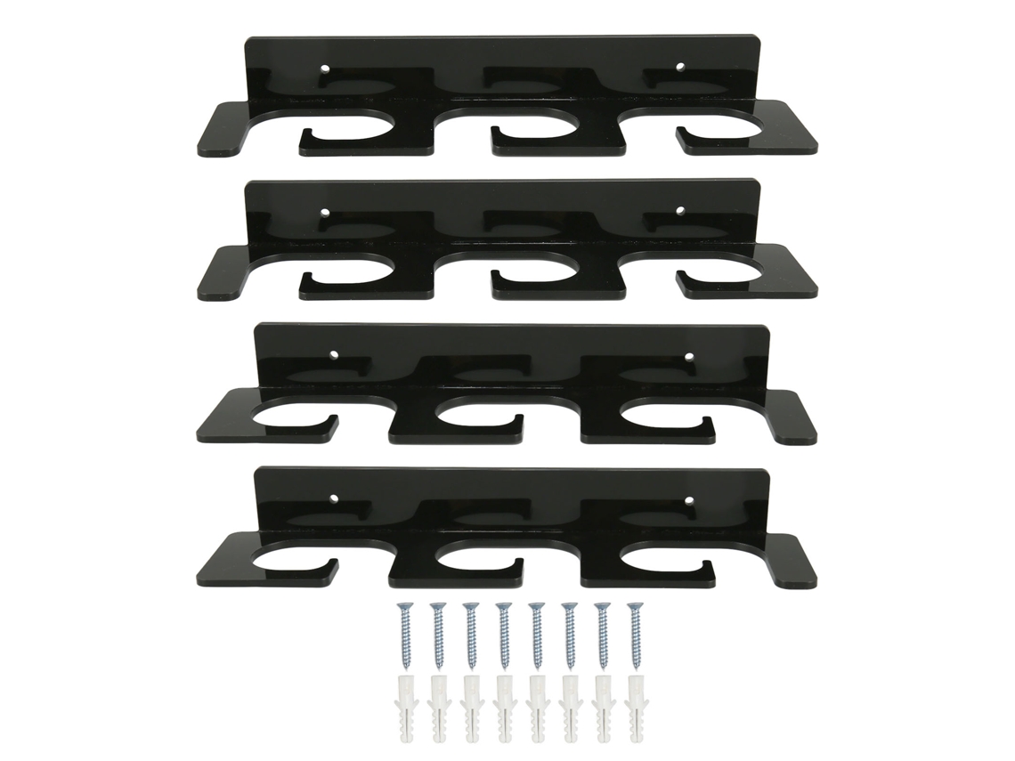 Soporte para cañas de pescar (4 piezas), resistente, compacto y elegante, para 6 cañas, para montar en la pared (par)