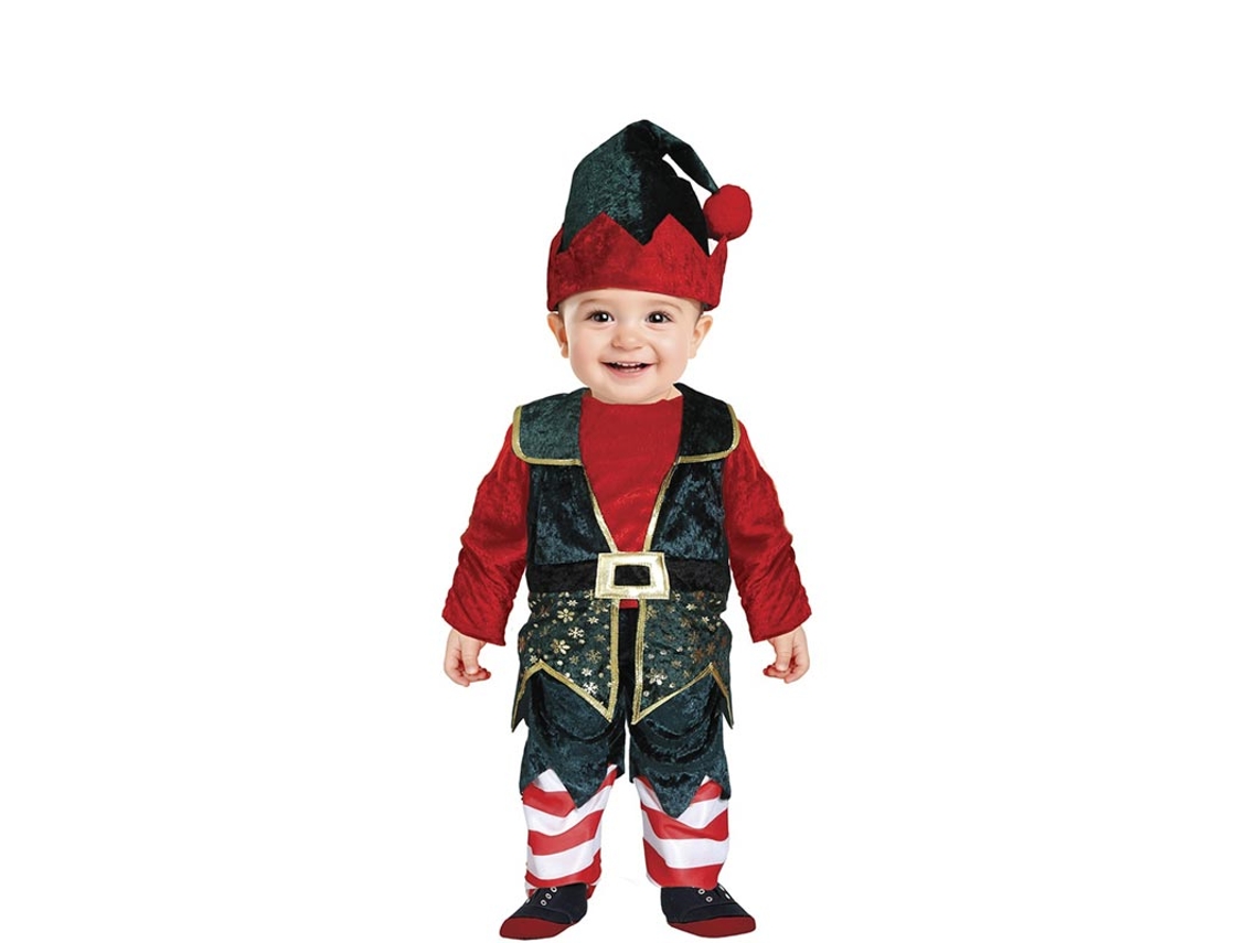 Disfraz de Elfo Navideño verde oscuro para bebé