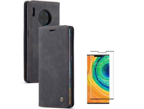 Carcasa y Protector Huawei Mate 30 Pro Livro Caseme Elite Negro