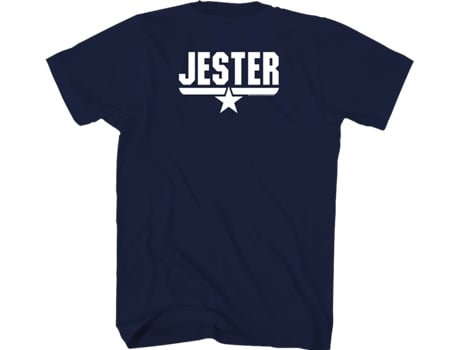 Camiseta Unisexo DEEPSTONE Jester Top Gun Azul marino (L)