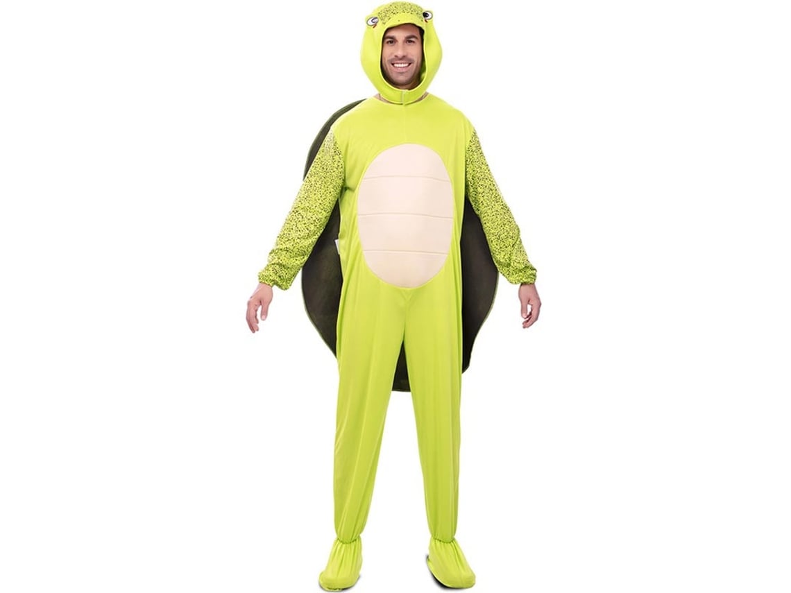 Disfraz de Tortuga verde con caparazón para adulto