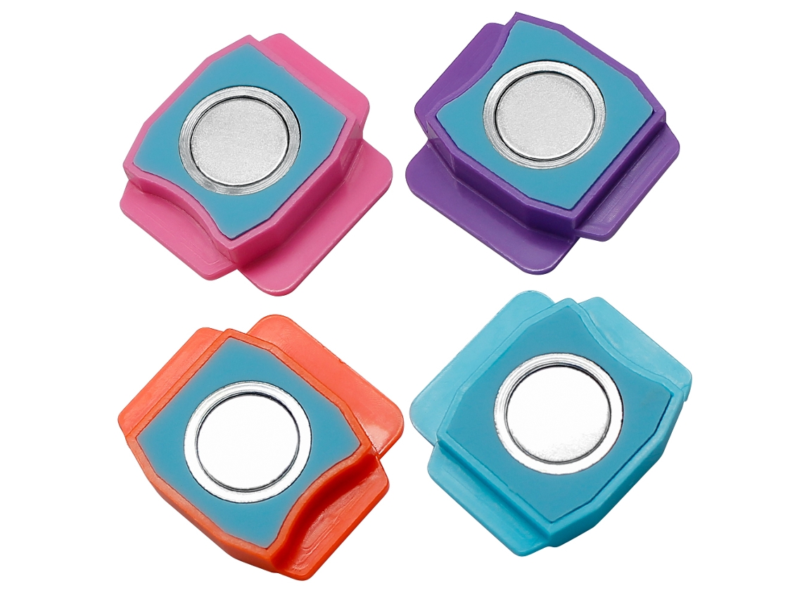 (4 piezas) Guías de costura multifuncionales y coloridas para máquina de coser con guía magnética y escala.