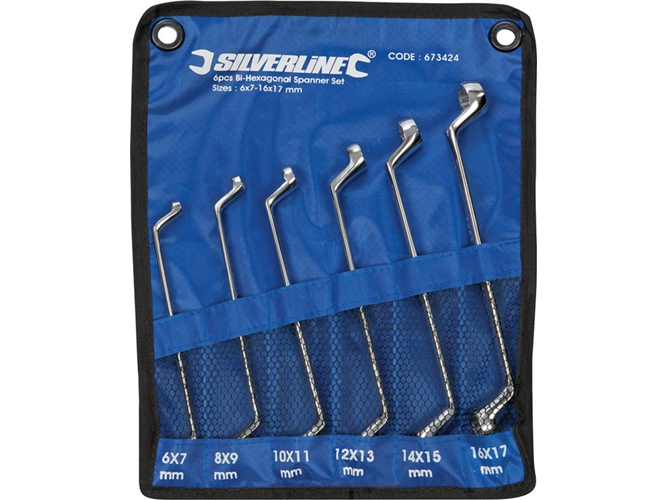 Conjunto de Llaves Bi-Hexagonales - 6 piezas SILVERLINE 673424