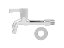 Grifo de acero inoxidable para lavadora, frío, tipo largo G1/2