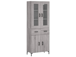 Maison Exclusive - Aparador Alto Madera Contrachapada Gris Sonoma 69,5x34x180 Cm