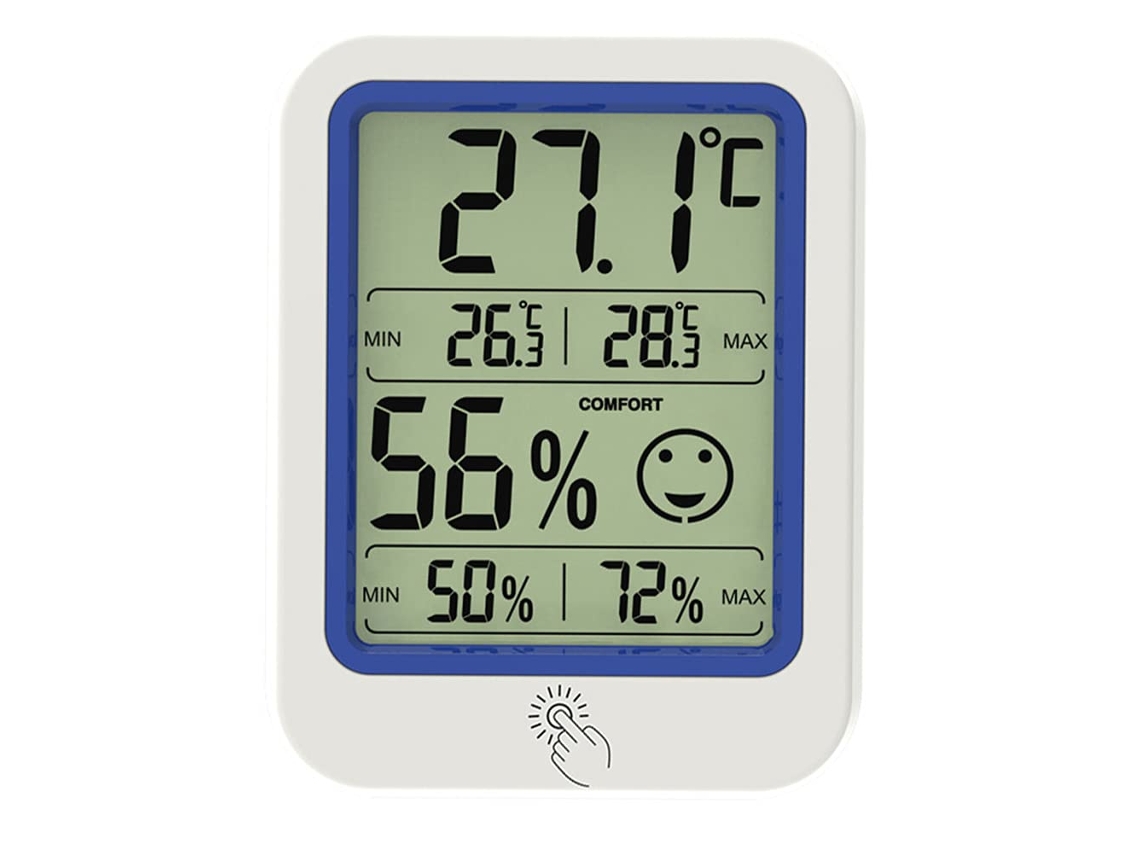 Higrotermógrafo Lcd Inoomp Mini Medidor Digital De Temperatura Y Humedad Interior Con Pantalla Clara Y Función De