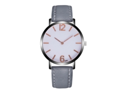 Reloj De Pulsera Casual Para Hombre Zhoulianfa, Marco Redondo, Oro Rosa, Gris, Con Correa De Pu.