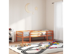 Estructura De Cama Para Niños Madera De Pino Marrón 90x190 Cm