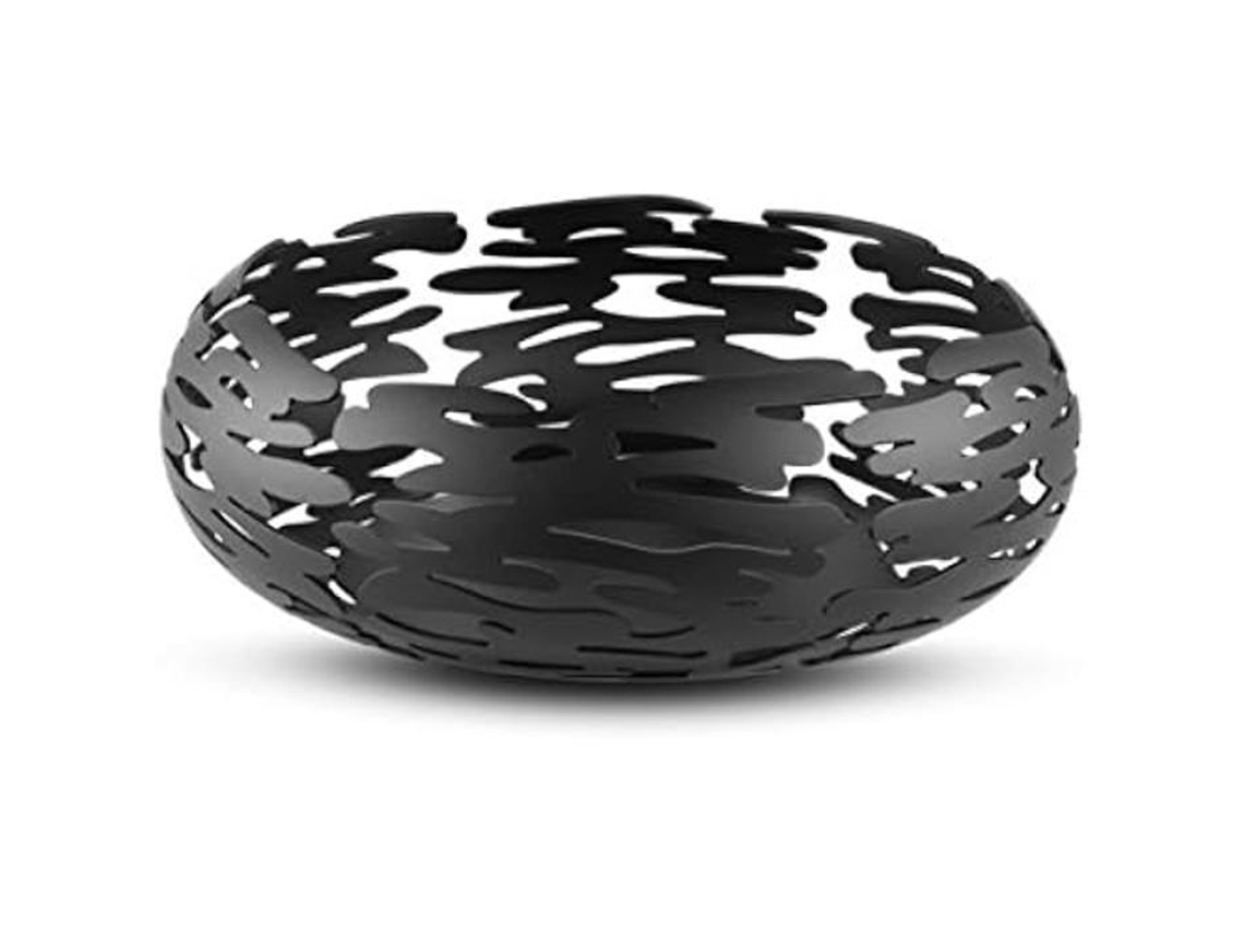 Corbeille Alessi Bm02 B Redonda Negra Acero Inoxidable 18/10