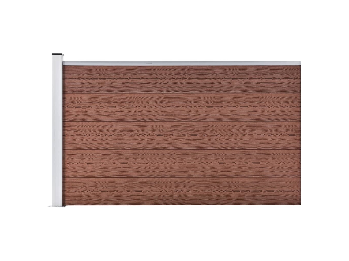 Conjunto de valla VIDAXL Marrón WPC (175x105 cm)