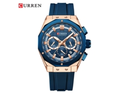 Reloj De Pulsera Deportivo Para Hombre Con Esfera Grande Y Correa De Caucho, Cronógrafo Multifuncional De Seis Agujas.