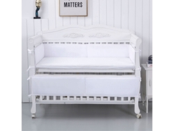 Juego De Protectores De Cuna Panoona 4 Piezas (2 X 132 Cm + 2 X 68,5 Cm) Blancos