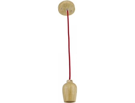 Lámpara de Techo WONDERLAMP Podium I (Marrón - E27 - 60 W - Madera)