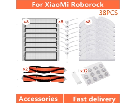 Para Xiaomi Mijia Mi 1s Roborock S50 S55 Robot aspirador cepillo principal rodillo filtro Hepa caja de polvo trapo tanque de agua repuestos