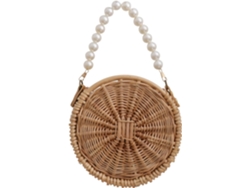Elegante Bolso De Hombro De Paja Para Mujer, Bolso De Playa De Paja A La Moda Para Viajar.