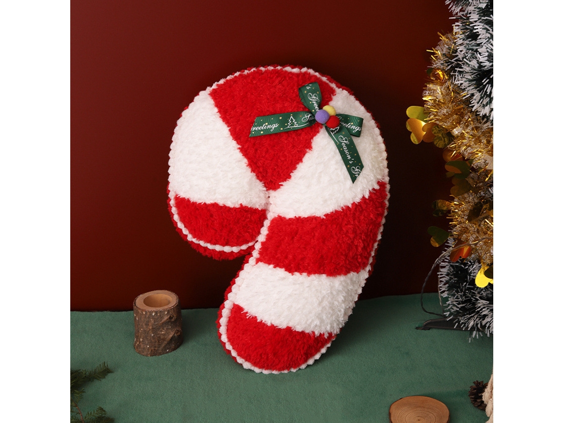 (almohada Navideña Con Forma De Bastón 45 Cm) Muñeco De Almohada, Juguete De Peluche, Cojín Para Sofá