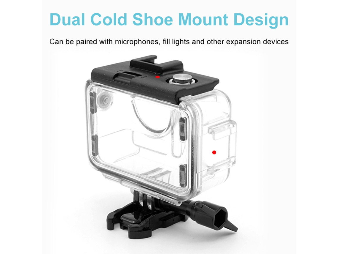 Caja Resistente Al Agua Para Dji Osmo Action 3/4 Ip68 Transmisión De Luz Alta 60m Sumergible Policarbonato Acero Inoxidable Vidrio Templado