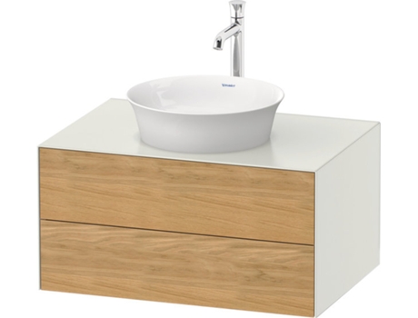 DURAVIT Tulip blanco, mueble de baño colgado en la pared, ancho 800 x fondo 550mm, con 2 cajones, con tecnología tip-on, WT49850