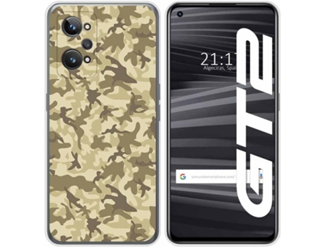 Carcasa para Realme GT 2 5G TUMUNDOSMARTPHONE Dibujos Sand Camuflaje Multicolor