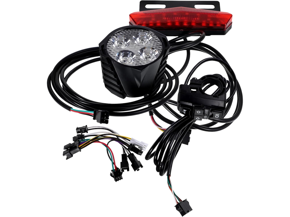 Kit de iluminación multifuncional para bicicletas y uso en exteriores.