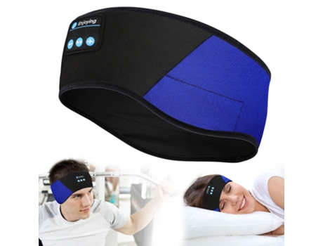 Auriculares Bluetooth Deportes Sueño TRUMSHOP Auriculares inalámbricos Diadema (Negro Azul)