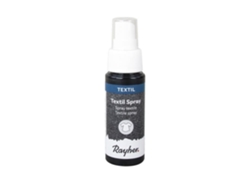 Spray textil - Rayher - Negro - Botella de 50 ml - Resistente a la luz - Para tejidos claros