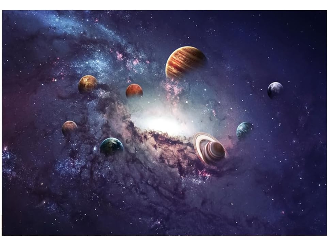Fondo Fotográfico De Tela Con Diseño De Noche Estrellada Cósmica, 210 Cm X 150 Cm.