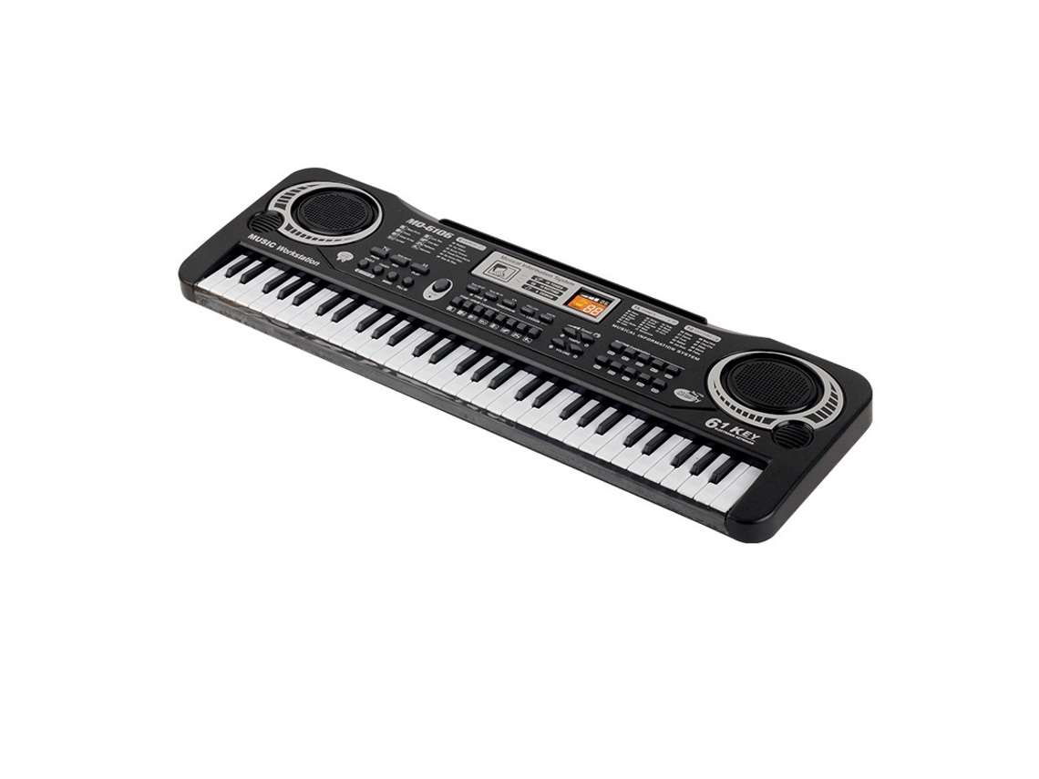 Teclado electrónico para principiantes de 61 teclas, ideal para niños, con 6 canciones de demostración y micrófono. Eifson